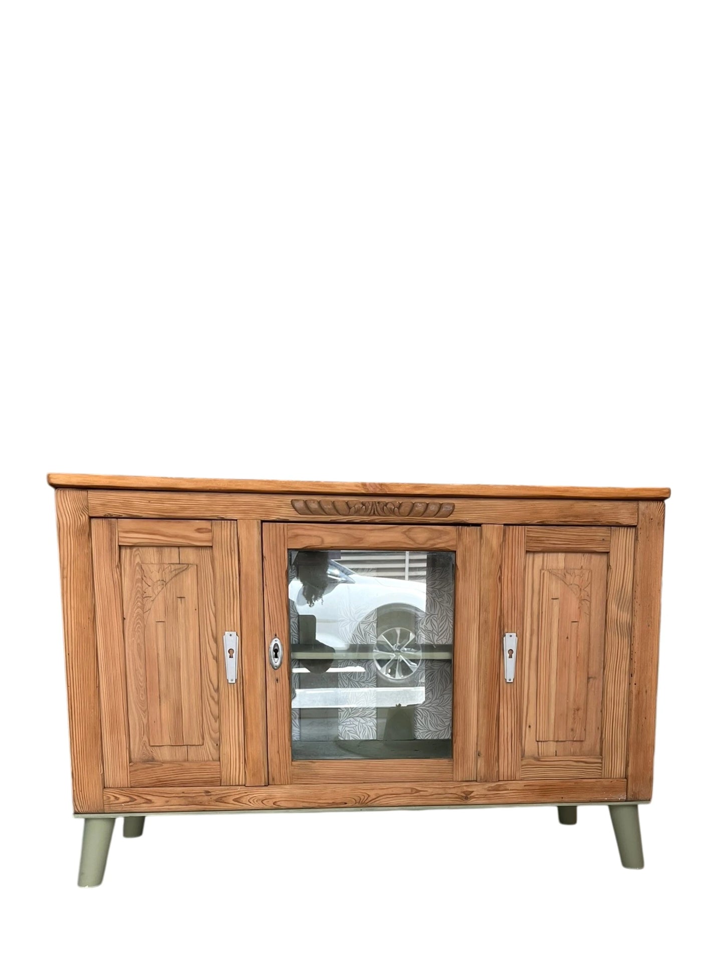 Buffet Art Déco vintage Balthazar bois massif 3 portes