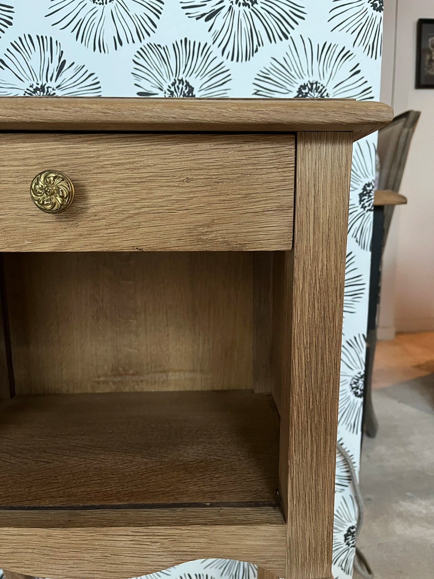 Duo paire tables de chevet vintage bois Zoé et Noé meubles appoint avec tiroirs