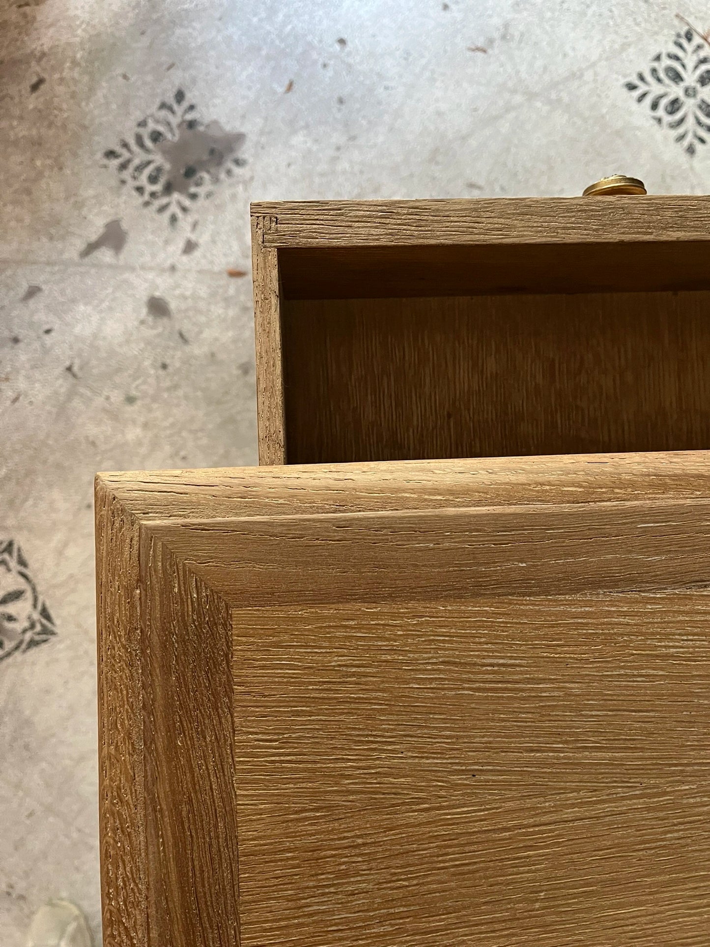 Duo paire tables de chevet vintage bois Zoé et Noé meubles appoint avec tiroirs