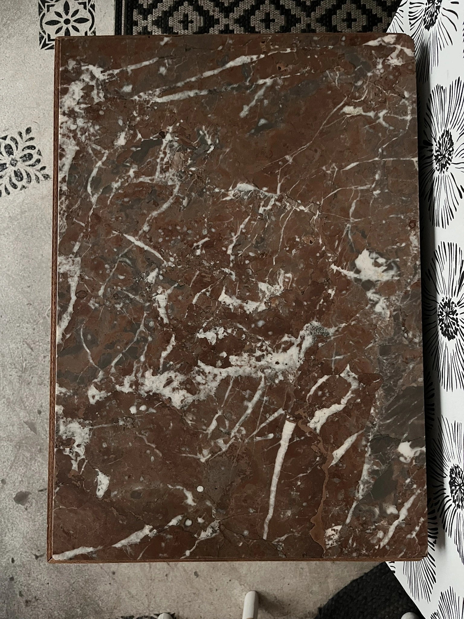 Duo tables de chevet vintage Art Déco Jada et Rosa bois et marbre