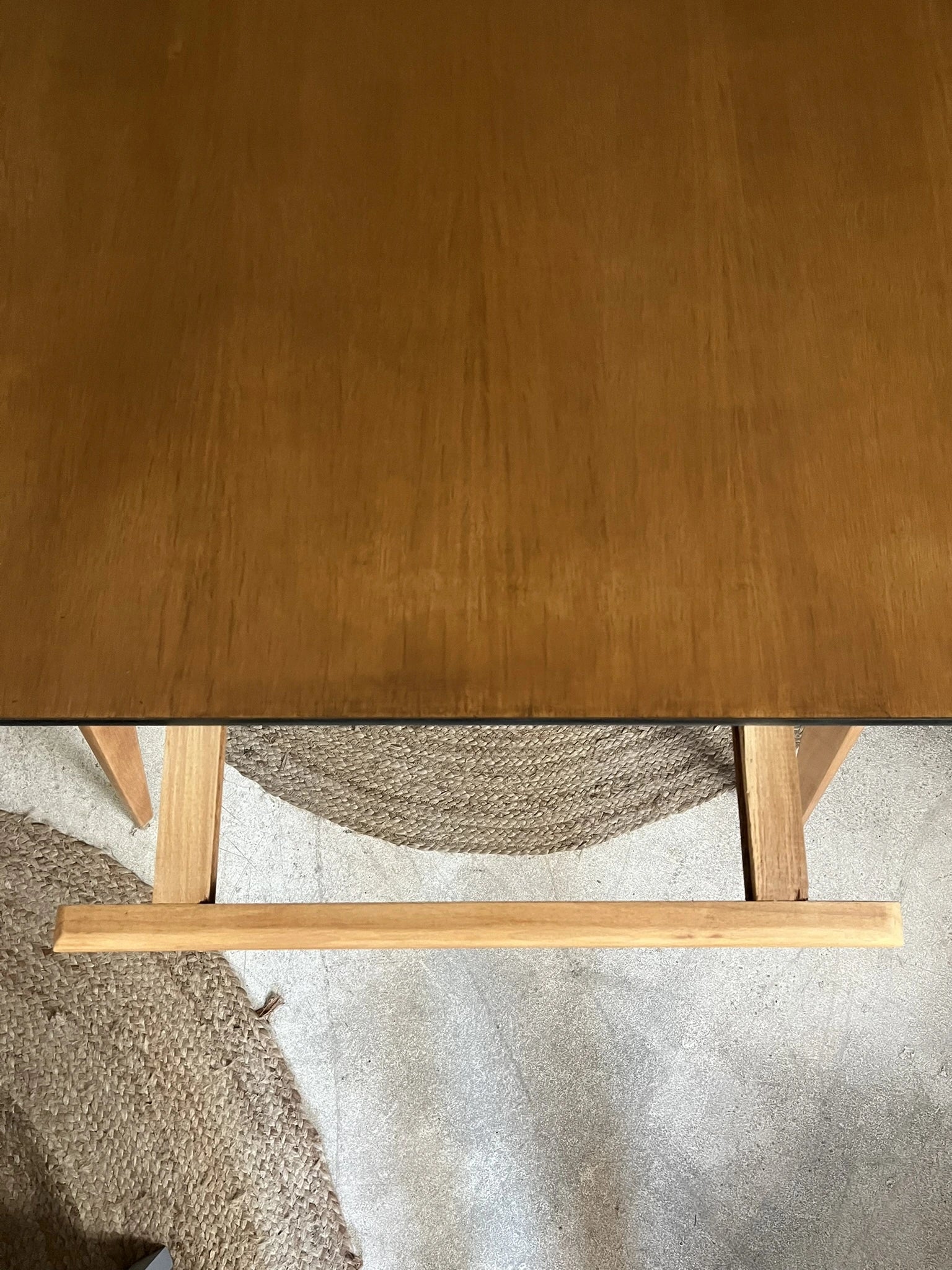 Table Gaïane bois et noir scandinave années 50-70