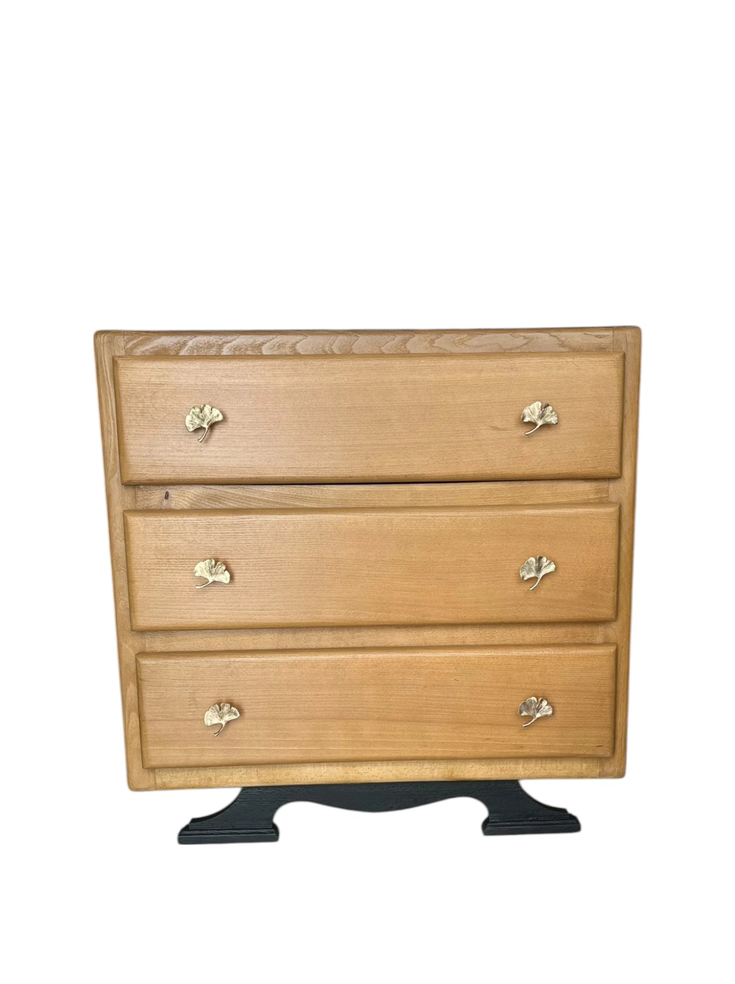 Commode Hanaé bois Art Déco feuilles de ginkgo