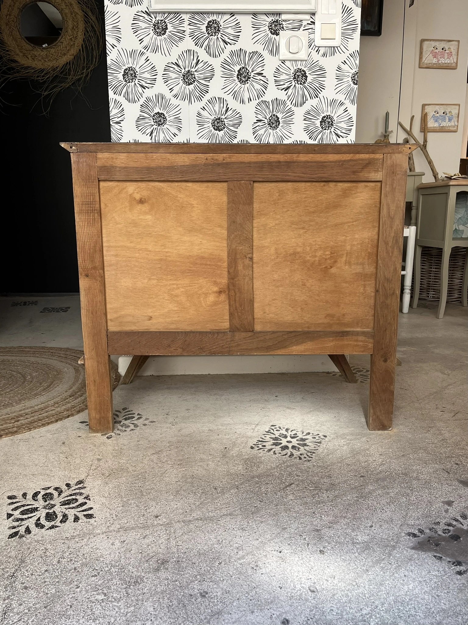 Commode vintage Oscar scandinave pieds compas 3 tiroirs années 50 60 70