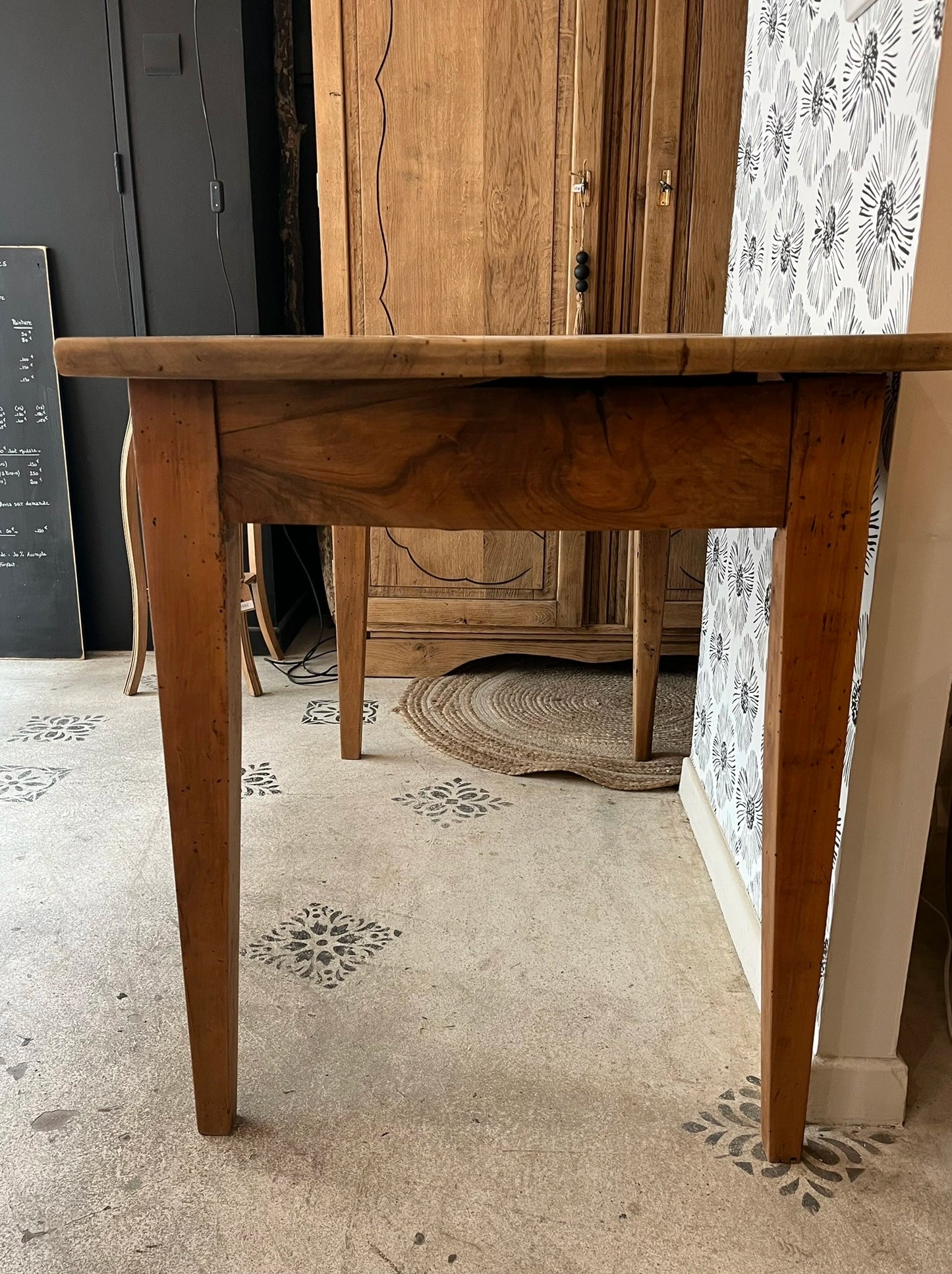 Bureau Nino noyer 1 tiroir meuble vintage 