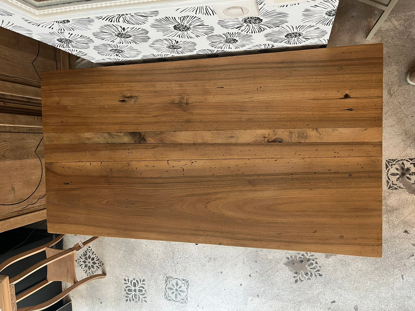 Bureau Nino noyer 1 tiroir meuble vintage 