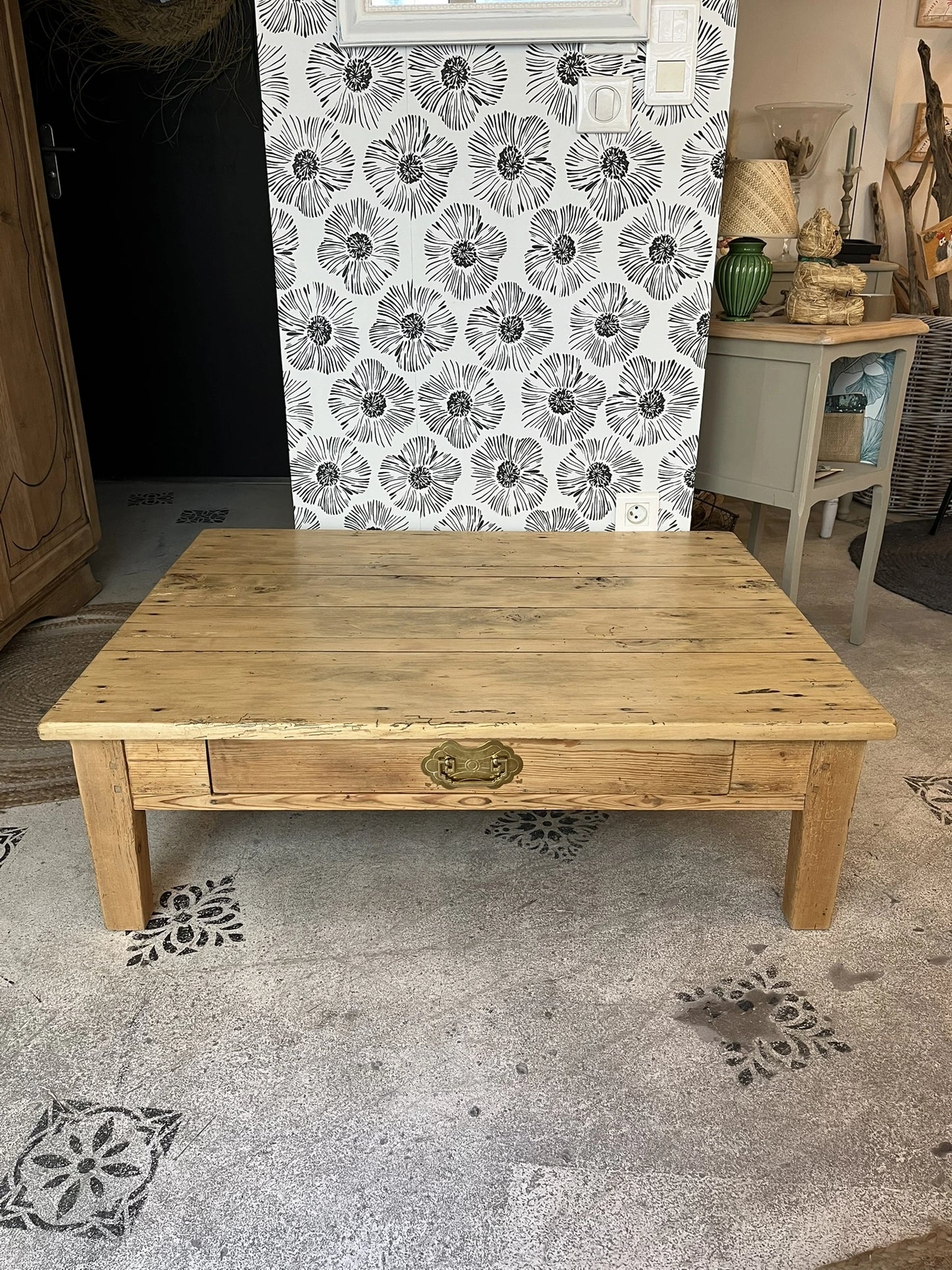 Table basse de ferme vintage Augusta