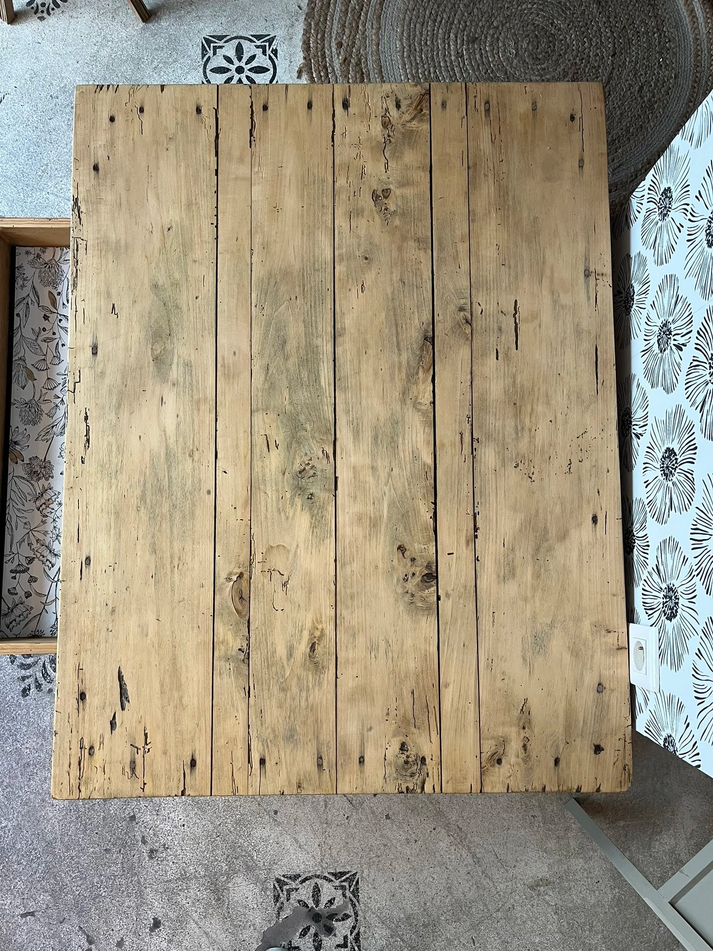 Table basse de ferme vintage Augusta