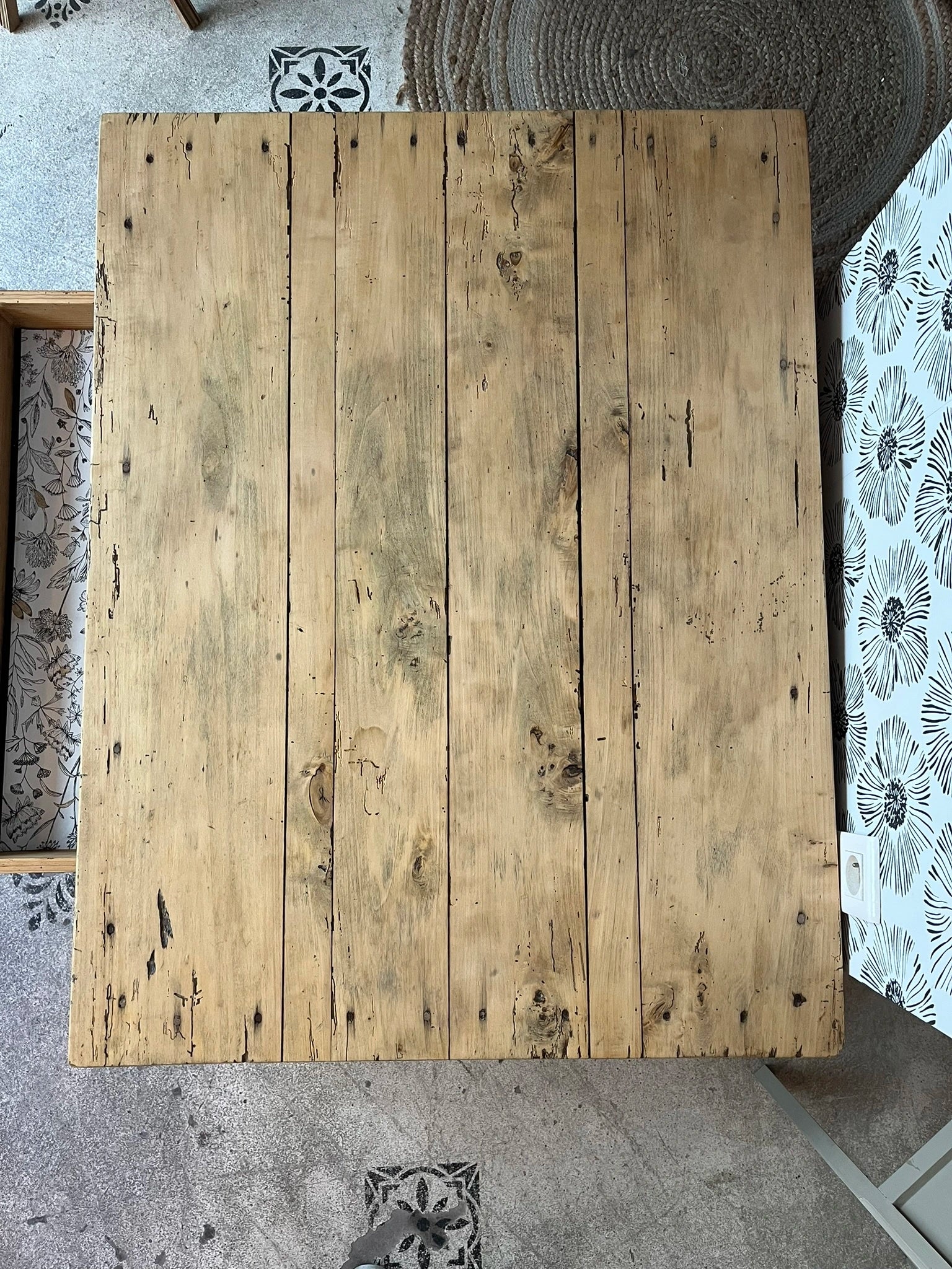 Table basse de ferme vintage Augusta