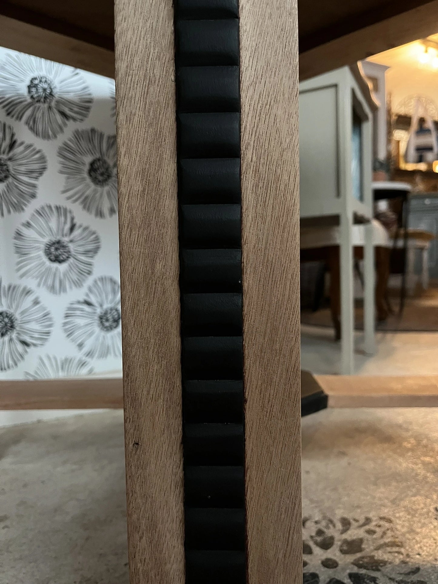 Guéridon vintage Art Déco bois 