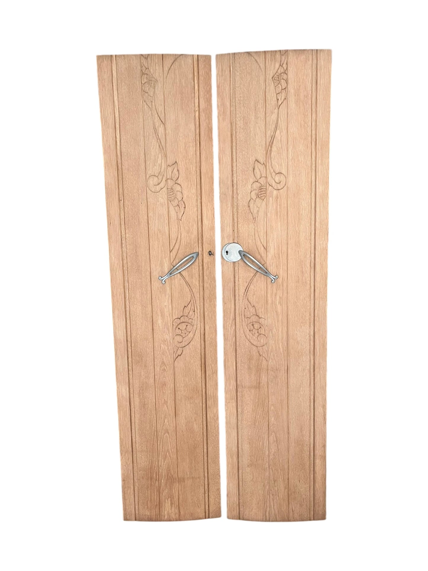 Portes vintage Art Déco Rose & Marguerite bois massif chêne