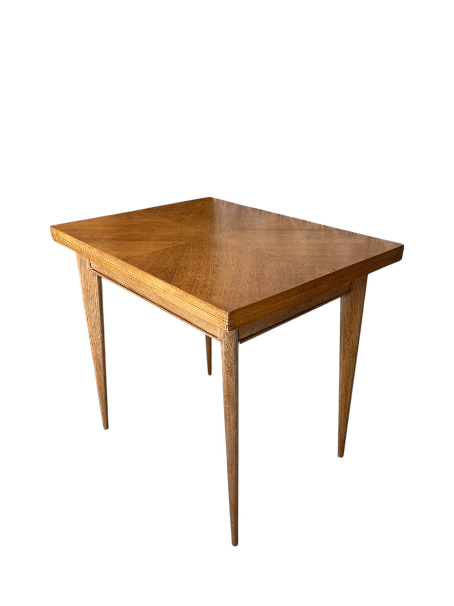 Table Garance vintage bois style scandinave pieds compas rallonge années 50 60 70