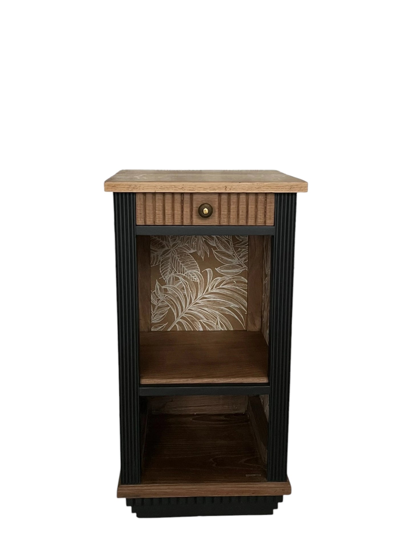 Table de chevet meuble d'appoint buffet vintage Aëla Art Déco bois massif chêne