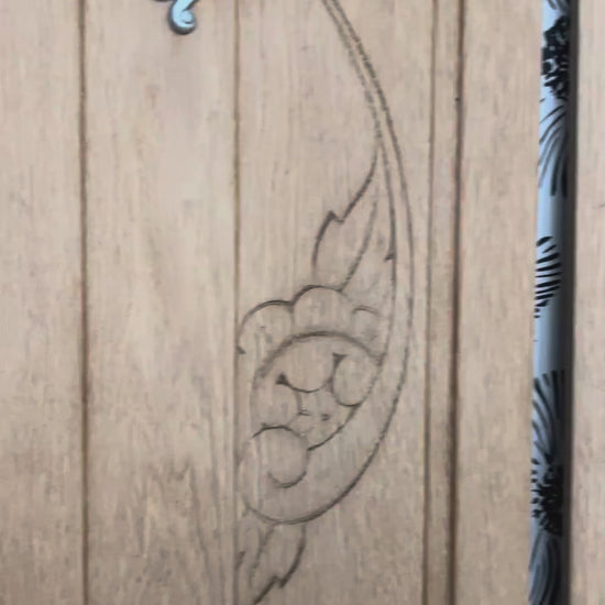 Portes vintage Art Déco Rose & Marguerite bois massif chêne