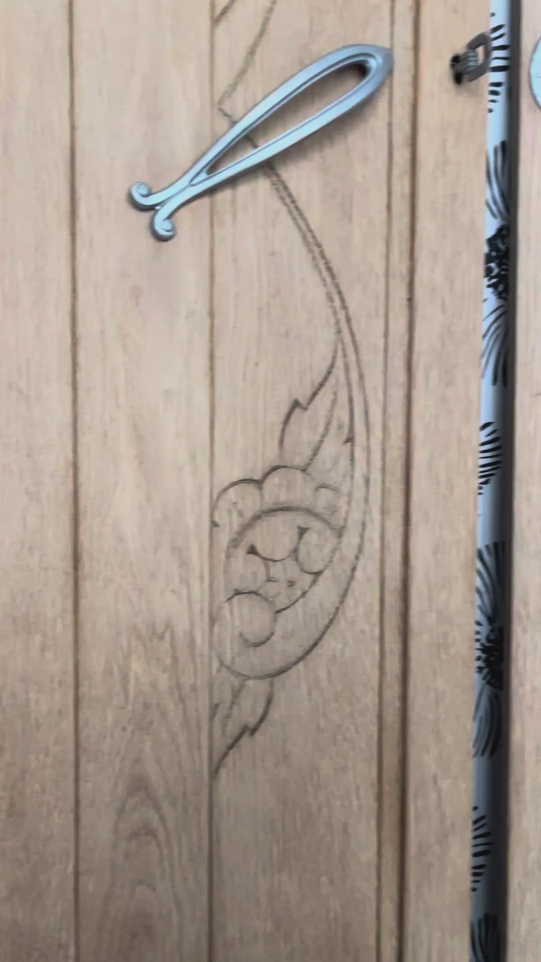 Portes vintage Art Déco Rose & Marguerite bois massif chêne