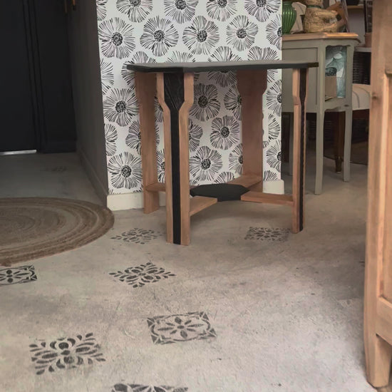 Guéridon vintage Art Déco bois 