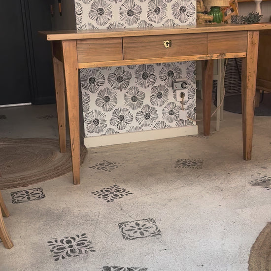 Bureau Nino noyer 1 tiroir meuble vintage 