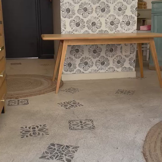 table basse Gina bois scandinave pieds compas années 50 années 60 années 70