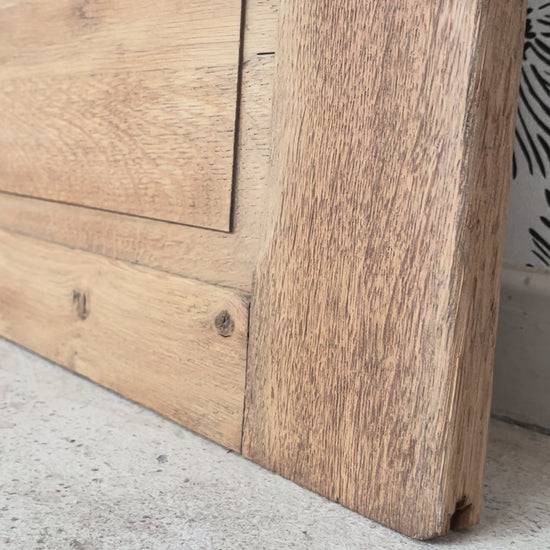 Porte armoire biseauté vintage Art Déco bois massif chêne Azalée