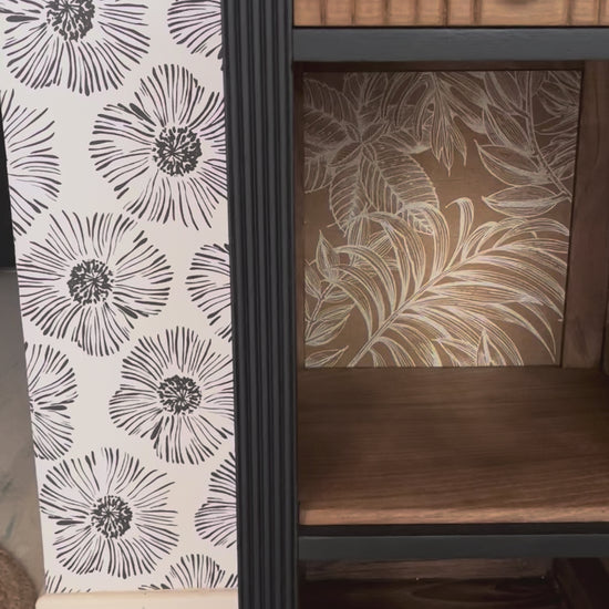 Table de chevet meuble d'appoint buffet vintage Aëla Art Déco bois massif chêne