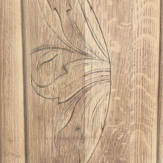 Duo portes d'armoire Art Déco bois massif chêne Solweig & Abigaël Bordeaux tête de lit paravent