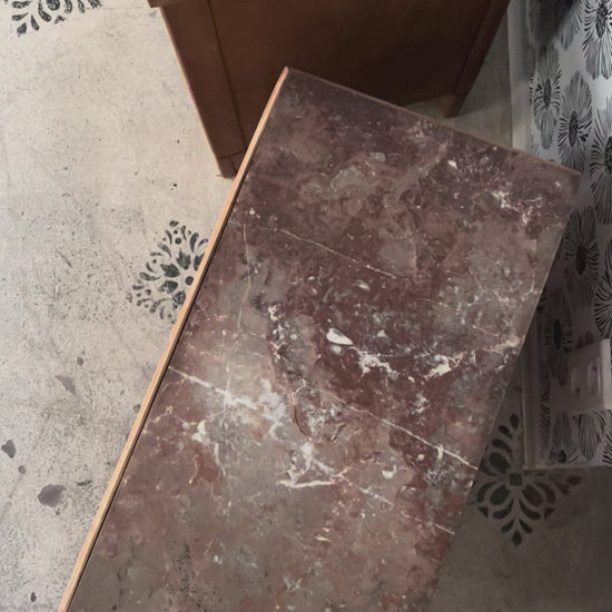 Duo tables de chevet vintage Art Déco Jada et Rosa bois et marbre