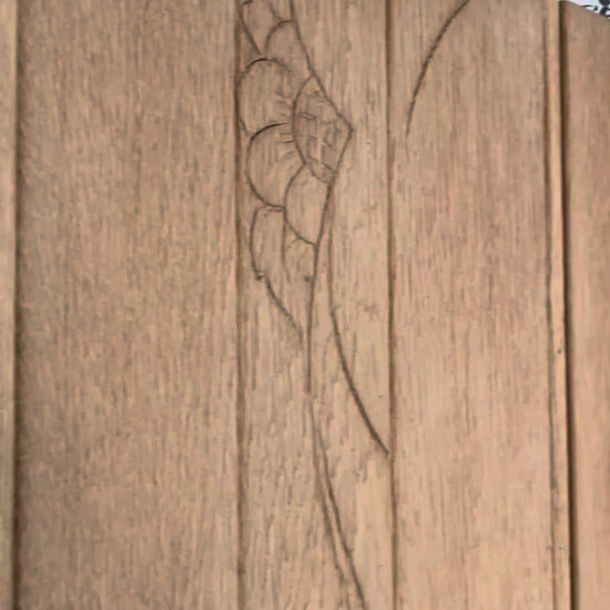 Portes vintage Art Déco Rose & Marguerite bois massif chêne