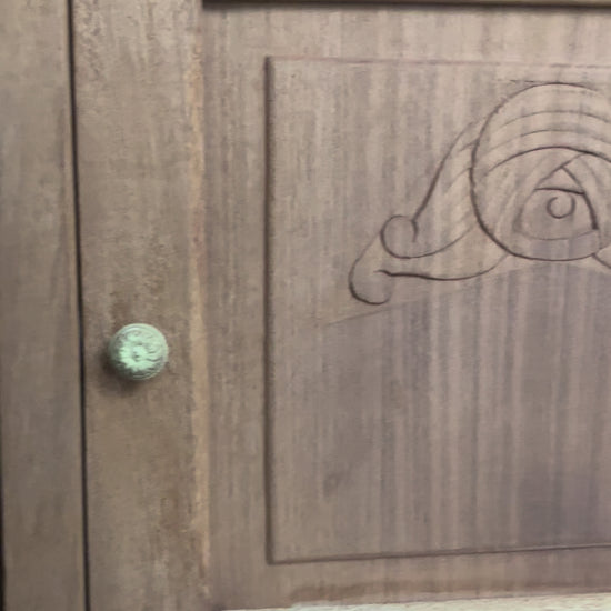 Duo tables de chevet vintage Art Déco Jada et Rosa bois et marbre