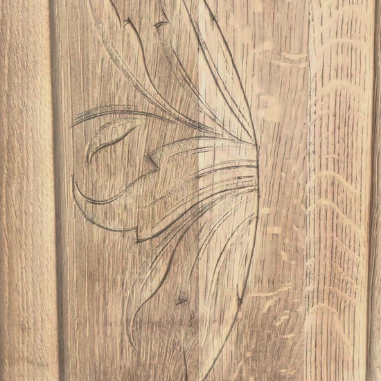 Duo portes d'armoire Art Déco bois massif chêne Solweig & Abigaël Bordeaux tête de lit paravent