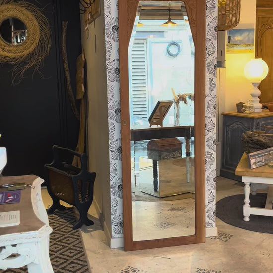 Porte miroir vintage Art Déco Alba bois massif 