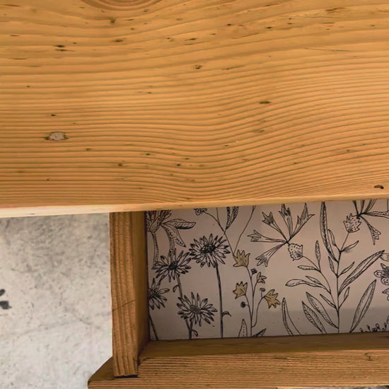 Bureau table vintage bois massif 2 tiroirs