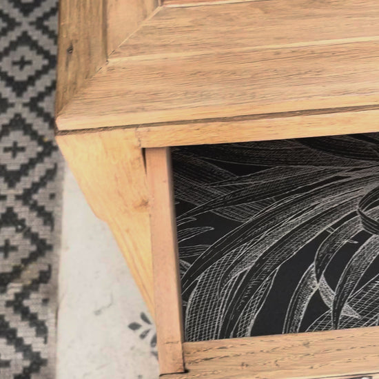 Coiffeuse vintage Art Déco Calliopée bois massif chêne Bordeaux